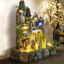 Fake Mountain Flowing Water Fountain Raised Fish Pond Wind Water Wheels Entrance Living Room Balcony Garden Patio Ground Water Landscape Pendulum