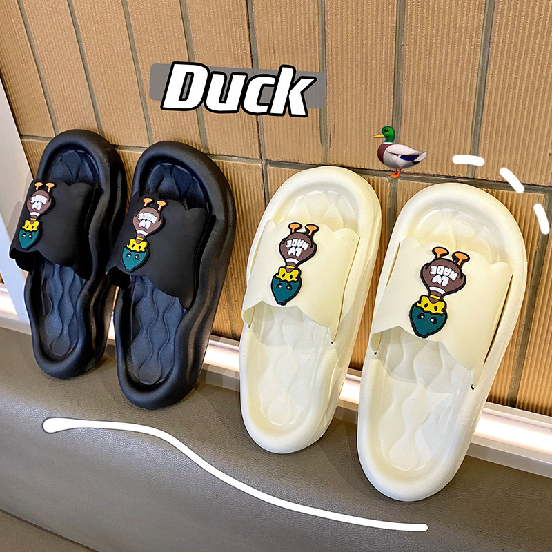 Duck slippers women summer indoor home high-sense bath anti-smell stench shit stepping on the soft couple sandals man