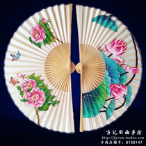 Fang Ji hand-painted professional performance fan silk fan Liang Zhu 9 inch 10 inch peony single-sided Zhejiang 100 edition 180 degrees