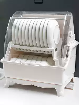 Kitchen set chopsticks tableware storage box box Household bowl drain rack Half turn with lid sealed anti-cockroach King size