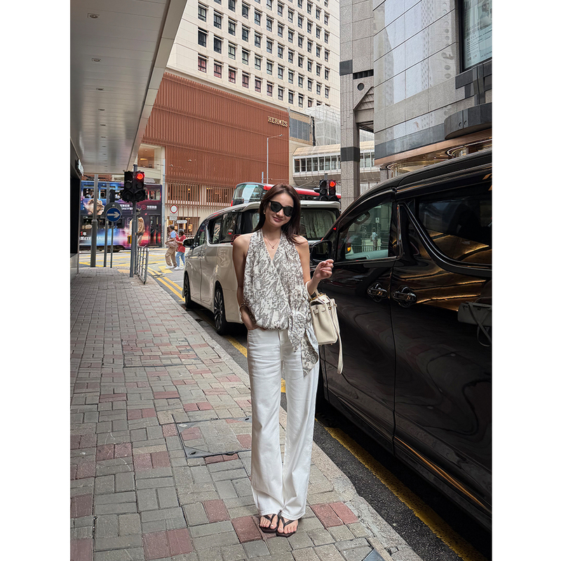 Reliable Keep Kapu Beloved White Pants Mulberry Silk Elegant Lightweight Washed White Floor-Length Jeans for Women Summer