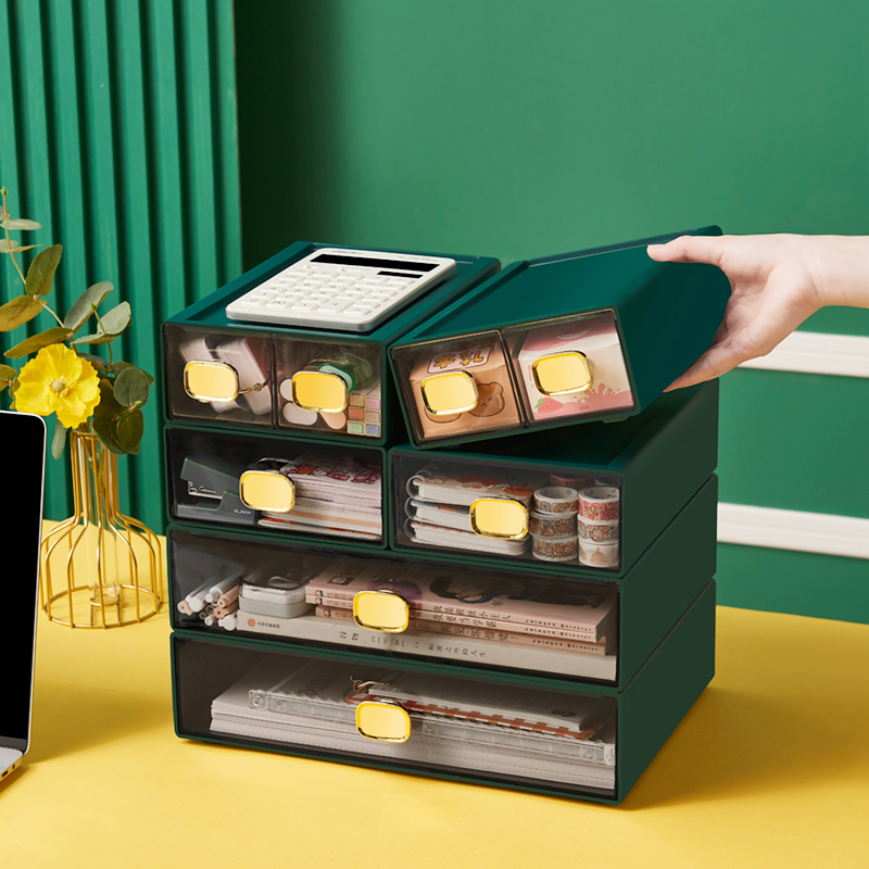 Desktop containing box drawer-type office file finishing student desk top shelf storage grocery box cabinet