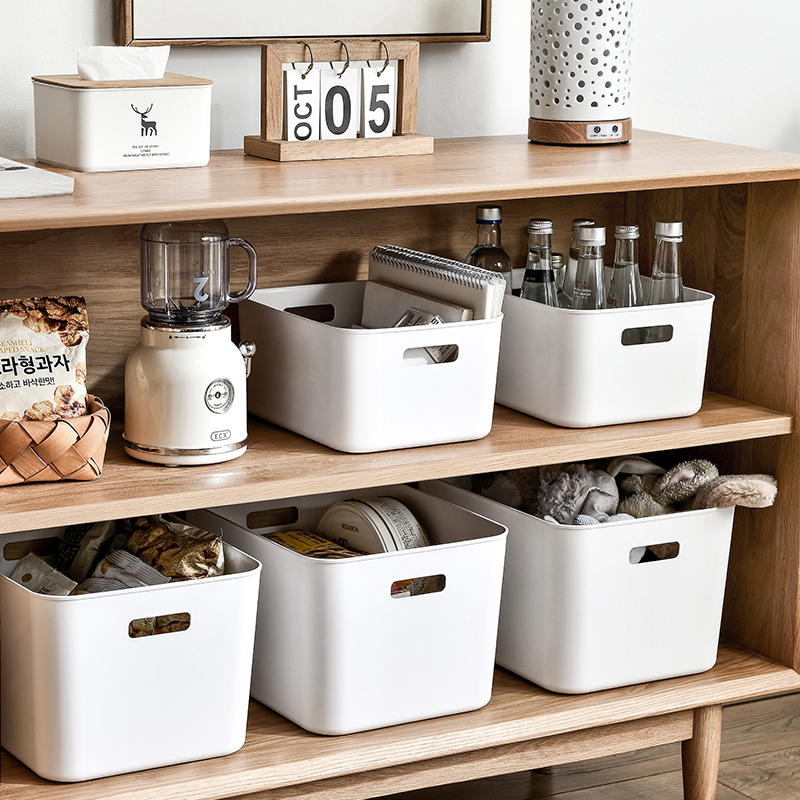 Plastic Containing Basket Tabletop Containing box Home Kitchen Small Basket Kindergarten Toy Frame Zero Food Storage Containing Basket