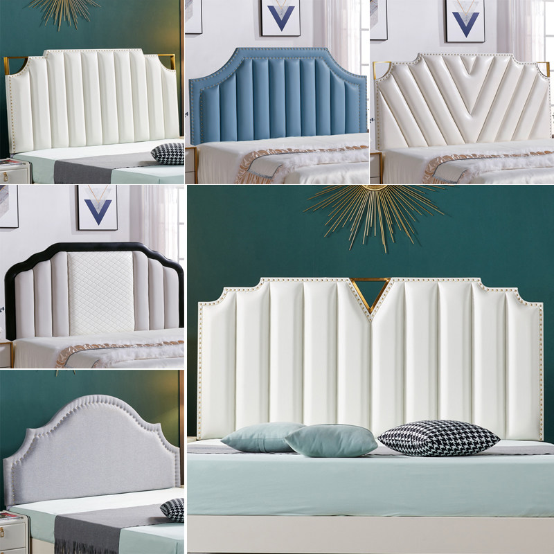 Nordic headboard soft package light luxury double bed head simple modern ultra-thin floortop headboard backrest single purchase