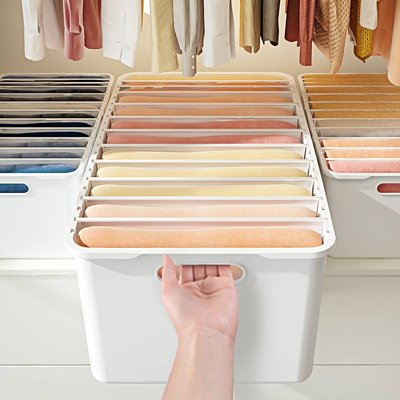 Underwear storage box household wardrobe partition pants compartment bag three-in-one storage panty socks storage artifact