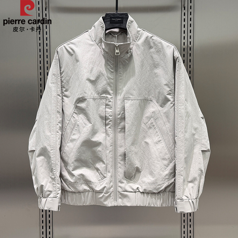 Pierre Cardin Trendy and Stylish High-End Stand-Up Collar Jacket 2026 Spring New Outdoor American Casual Coat