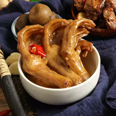 Ganjiajie lemon duck feet braised cooked food Meat snacks Local snacks Appetizers Under rice heating ready-to-eat