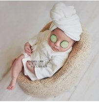 Baby clothing modeling white clothing Photo gallery photography clothing shooting Bathrobe Newborn breathable female baby suit