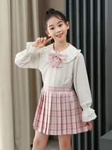 Girl Jk Uniform Dress Genuine Original Summer Children Thyme Dress Suit Primary School Students Summer Dress College Wind Skirts