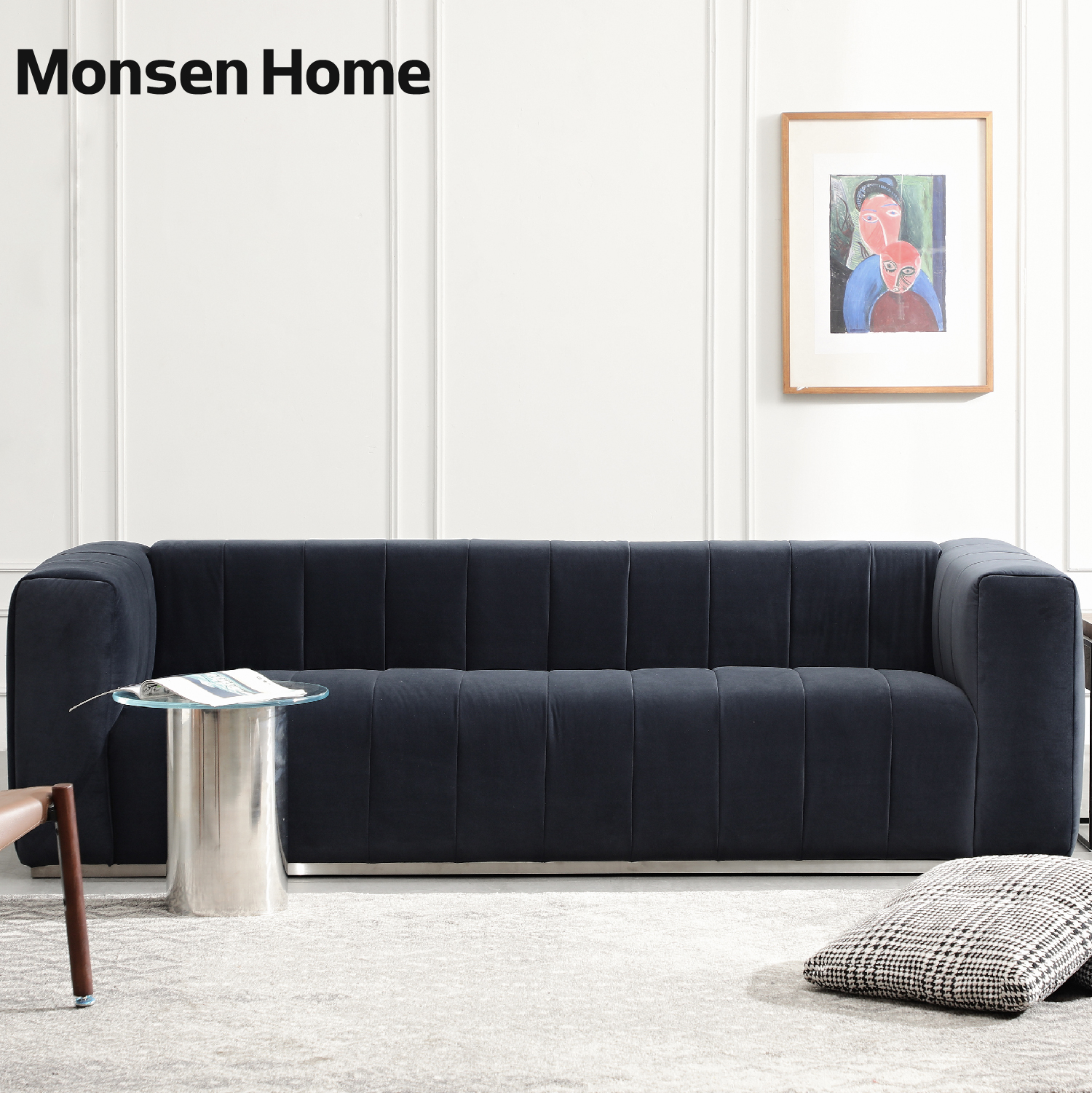 Mushengjia multi-person sofa complete living room small apartment modern minimalist light luxury Nordic fabric designer furniture