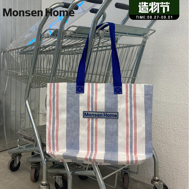 MonsenHome around the woolen woven shopping bag shopping bag fashion ins Korean version of the versatile shoulder handbag