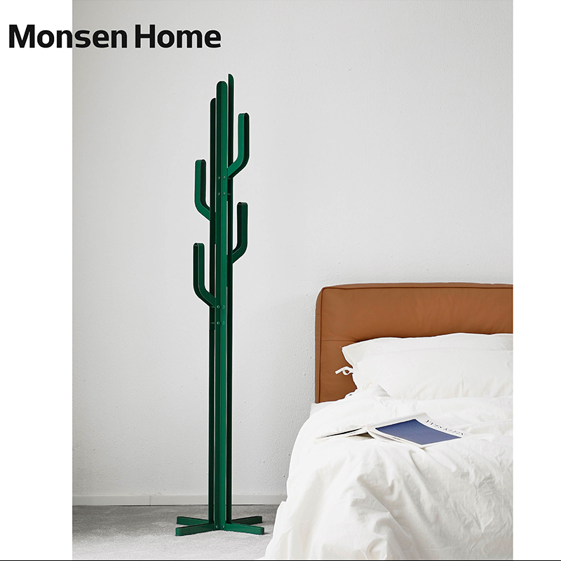 MonsenHome cactus hanger bedroom floor-standing designer coat rack home wrought iron extremely simple clothes rail