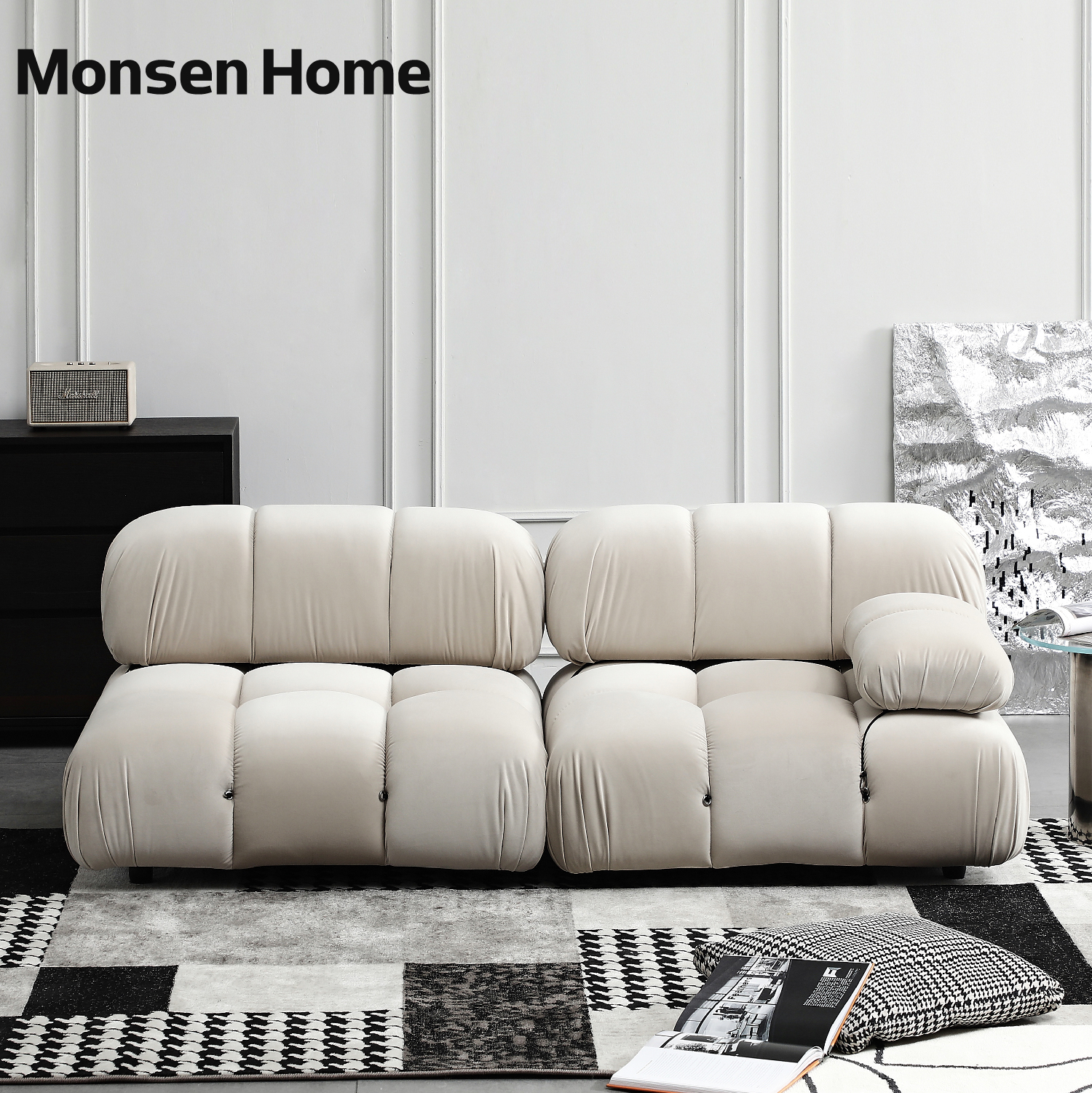 MonsenHome fabric module sofa two-person classic modern light luxury combination small apartment living room net red style