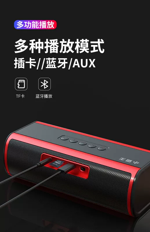 Loa bluetooth không dây súng nhỏ thép siêu nặng loa siêu trầm loa kép âm lượng lớn ngoài trời 3d bao quanh nhà cầm tay nhỏ bắt nạt D58 điện thoại di động chơi xe mini card âm thanh nhỏ - Trình phát TV thông minh