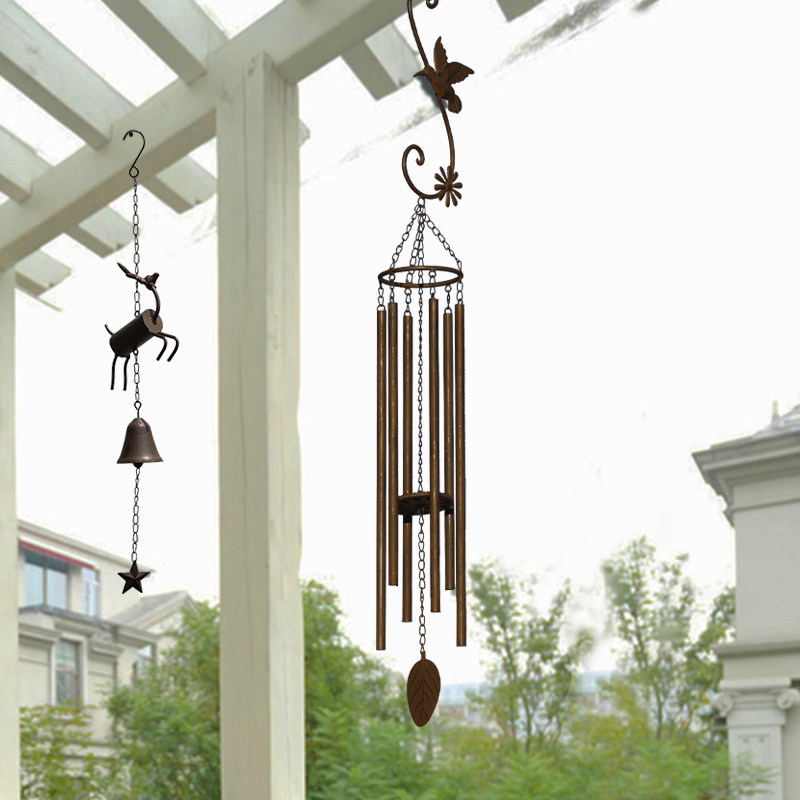 Retro Nostalgia Wind Bells Hanging Decoration Outdoor Garden Villa Courtyard Bedroom Balcony Door Hall Modern Creative Minimalist Pendant