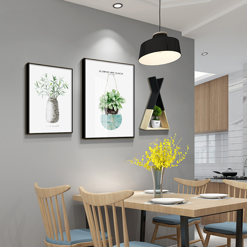 Dining room decoration painting Nordic style modern minimalist dining room mural creative personality dining table background wall wall painting
