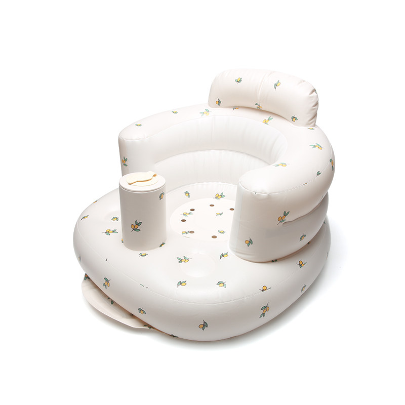 2022 new baby learning chair baby inflatable sofa bath swimming ring anti-fall children's dining chair foldable