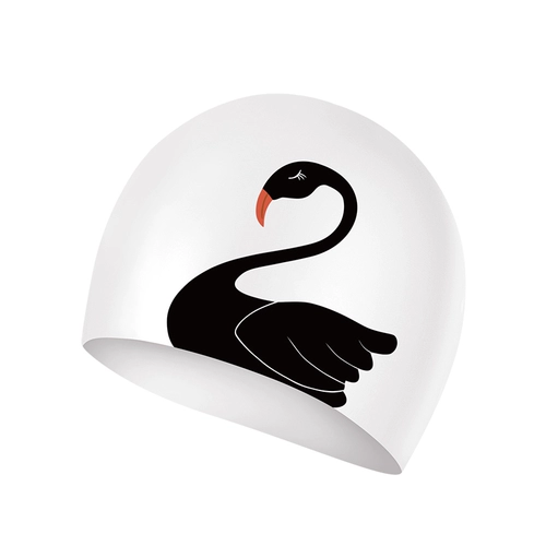 Лебедь, модная водонепроницаемая белая силиконовая большая плавательная шапочка для плавания