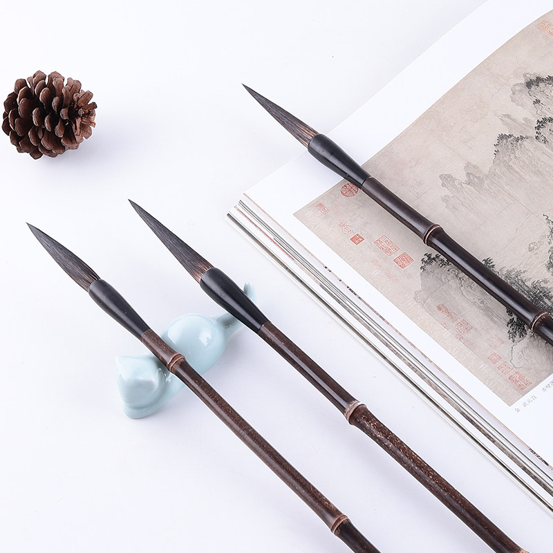 Book-beam Large and small Bear Bears Mong Long Peak Brush Hard-Seal Grass Calligraphy Hook Line Landscape Country Painting Long Front Suit Pure Bamboo Festival Pen-style room Four Treasure