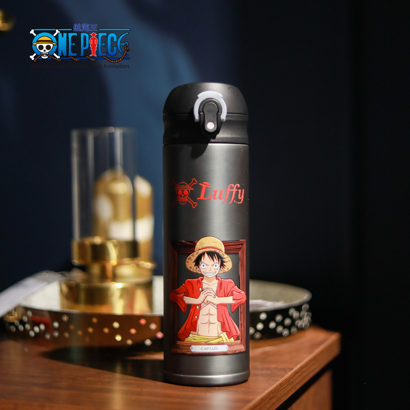 Genuine sea thief Wang insulated cup male vacuum 304 stainless steel Ruff water glass 3D embossed process Cartoon Kettle