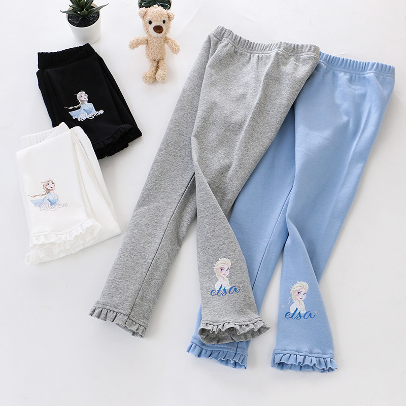 Pure Cotton Girl Inner Lap Pants Baby Spring White Outwear Pants Children Love Esha Spring Autumn Money Slim Stretch Pants