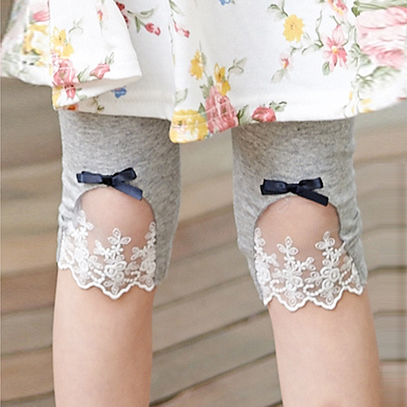 Girls summer seven-point underwear baby cotton casual pants 345 years old children's thin lace five-point shorts