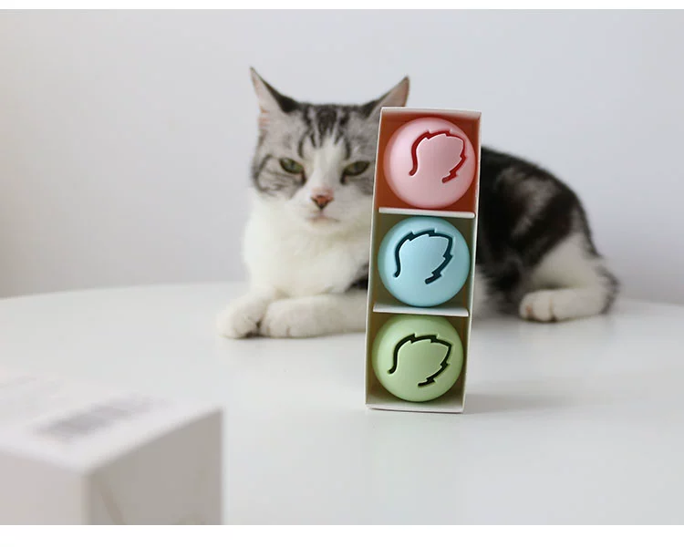 [3 Pack] Cat Toy Ball Bell Ball Kể từ Hi Cat Mint Ball Pet Toy Ball Cat Ball Funny Cat Ball - Mèo / Chó Đồ chơi