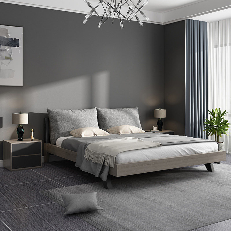 Nordic minimalist modern bed minimalist Twin Beds 1 8 m 1 5 m Bed Bedroom Furniture Economical Bed A11-Taobao