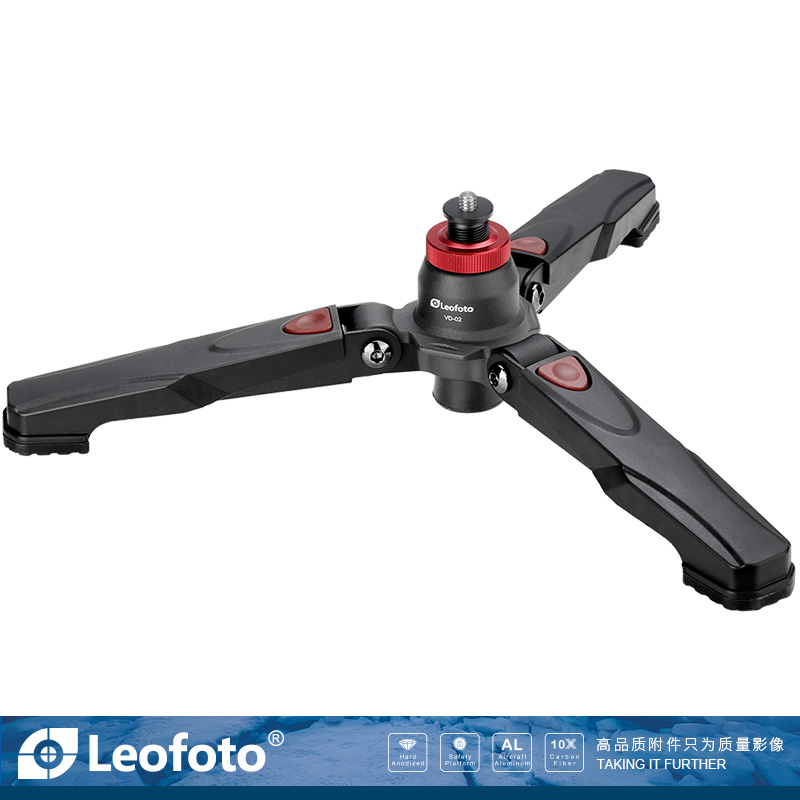 leotofo VD-02 Three-legged monopod support leg base Portable back folding three-legged support