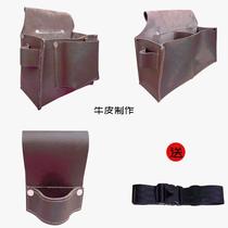 Nail Pocket Woodworking Exclusive Cow Leather Nail Barrel Waist Belt nail casket Waist Box Furnishing Woodworking dedicated kit Purse Strings
