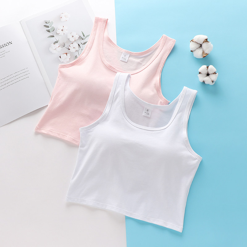 Girls small vest children grow seamless Modal female summer girl student sling thin developmental underwear