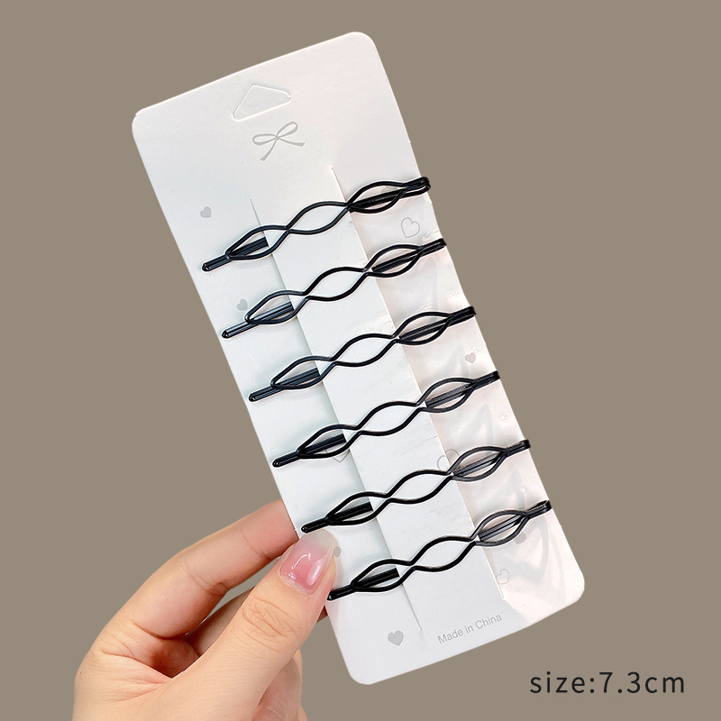 images 2:The black hairpin side Liu Haifa is about a word clip card broken hair clip headdress head pinch head spoon hair