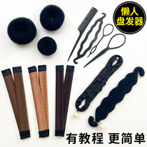 Korean lazy man tied half a ball head curler headwear female simple fluffy fixed hair variety flower head artifact