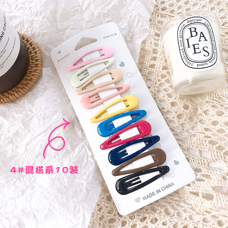 images 12:The Korean version of the color clamps with yao yaw pinnails about a hundred-tat Liu Hai pin girls' card candy side pinnacle