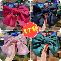 Net Red big bow hairclip black Hairband Super fairy hair accessories top clip Korean spring clip headgear clip hairpin female