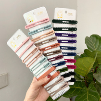 Korean frosted hairclip Net red side clip bangs clip simple duckbill girl color clip headgear hair accessories