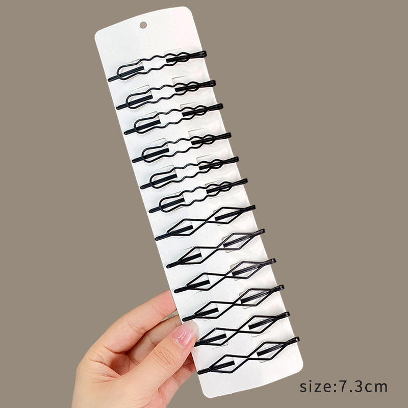 images 9:The black hairpin side Liu Haifa is about a word clip card broken hair clip headdress head pinch head spoon hair