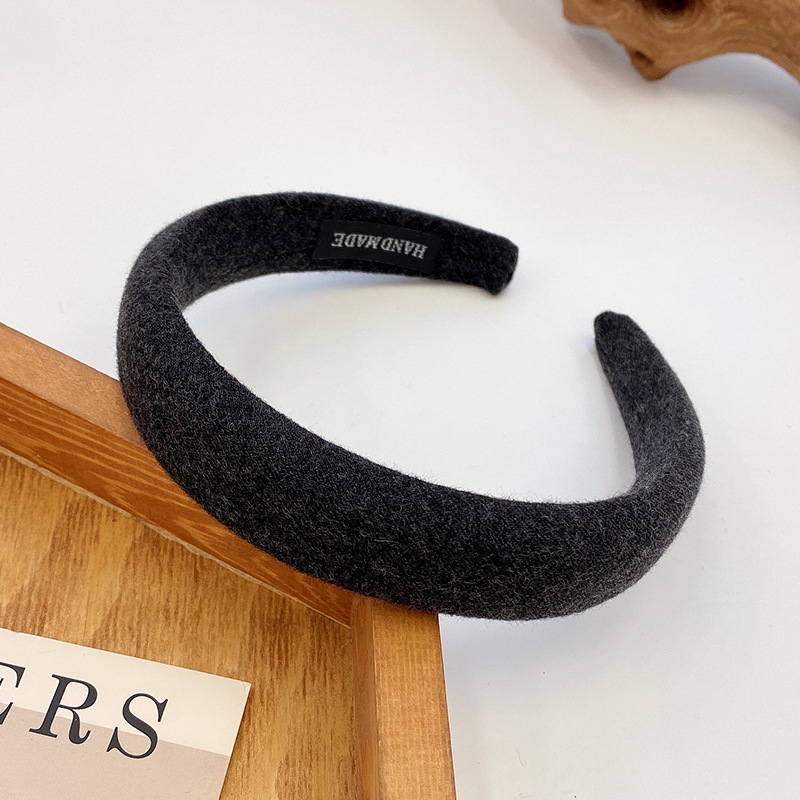 images 10:Milk-colored sponge high-cranial top hair hoop female wash face hoop retro French high-fashioned hair bundle hairpin chuckle headdress autumn winter