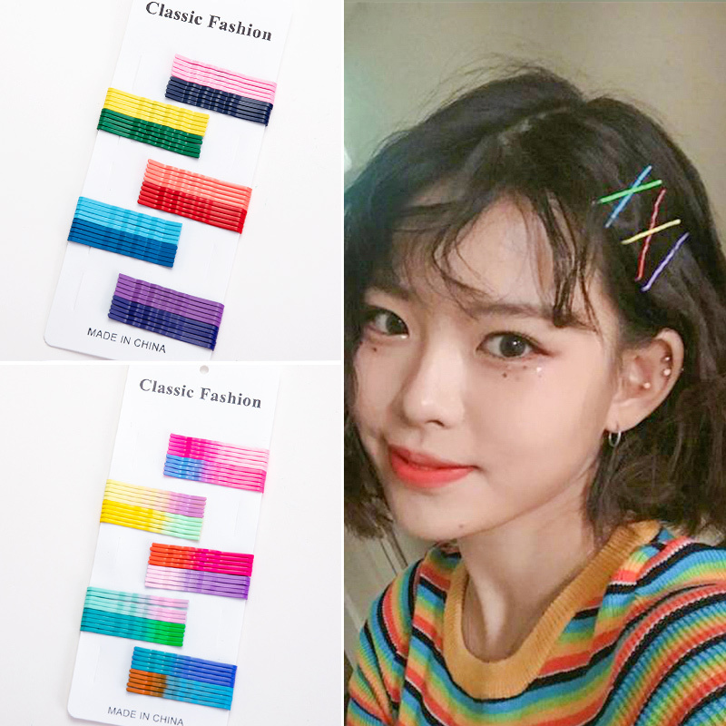 The Korean version of the color clamps with yao yaw pinnails about a hundred-tat Liu Hai pin girls' card candy side pinnacle