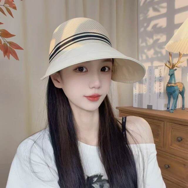 ໝວກກັນແດດແບບ Hepburn ໃໝ່ປີ 2026 ທີ່ມີຂອບຂະຫຍາຍໃຫຍ່ຂື້ນ, ປ້ອງກັນລົມ, ປ້ອງກັນແສງແດດເຕັມໃບ, ຈໍສະແດງຜົນໃບໜ້າ, ໝວກຂະໜາດນ້ອຍທີ່ສາມາດພັບໄດ້