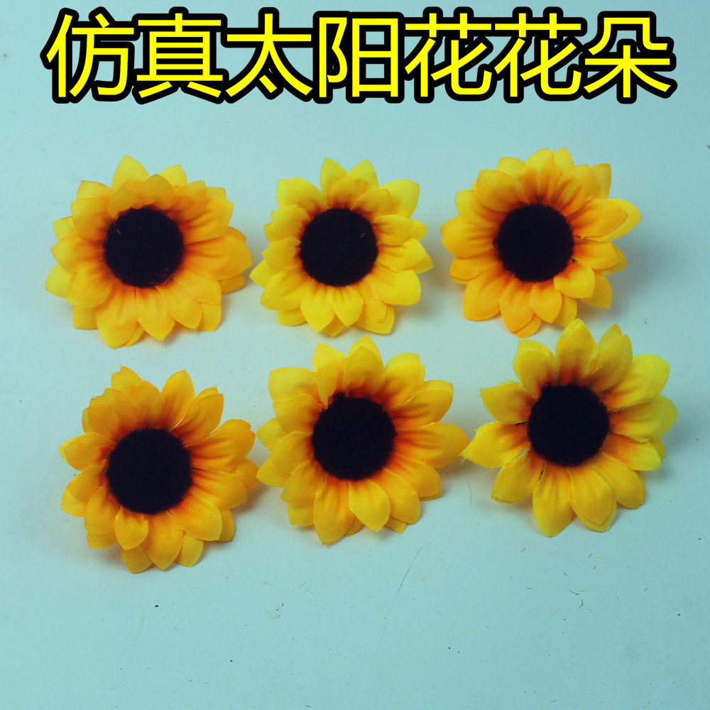 Simulation Flowers Sunflower Small Sunflower Flowers Photo Swing Decorated Silk Flowers Fake Flowers Sunflower Single Flower Head Decoration Accessories Flowers