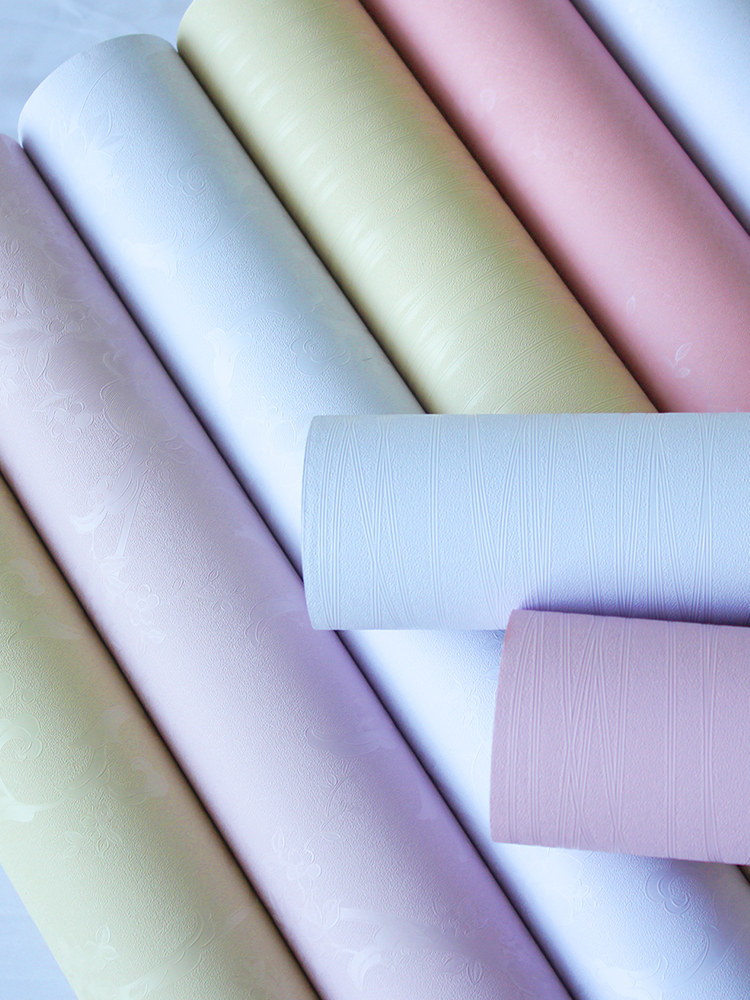 Wallpaper self-adhesive bedroom warm waterproof moisture-proof wallpaper decorative wall stickers Room stickers solid color renovation