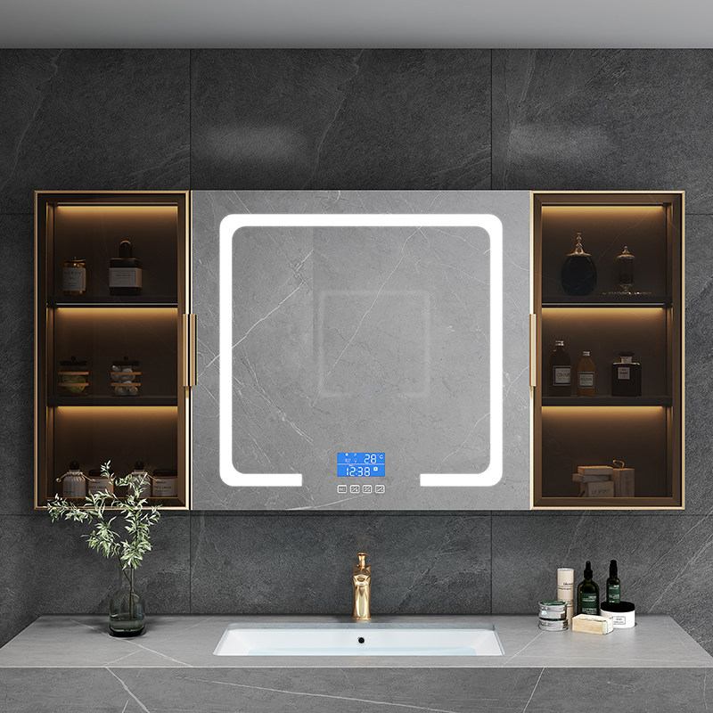 Tủ Gương Phòng Tắm Cảm Ứng Treo Tường Tủ Gương Đèn Led Thông Minh Đa Năng