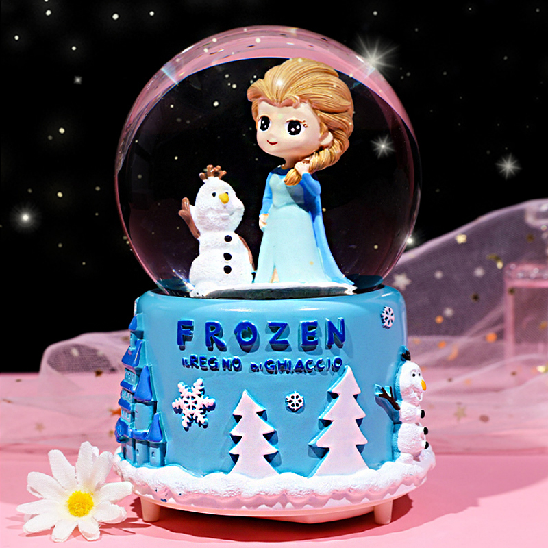 Birthday Little Gift Water Crystal Ball Princess Music Octasonic Box Automatic Snowflake Send Girl Girl Boy Spin