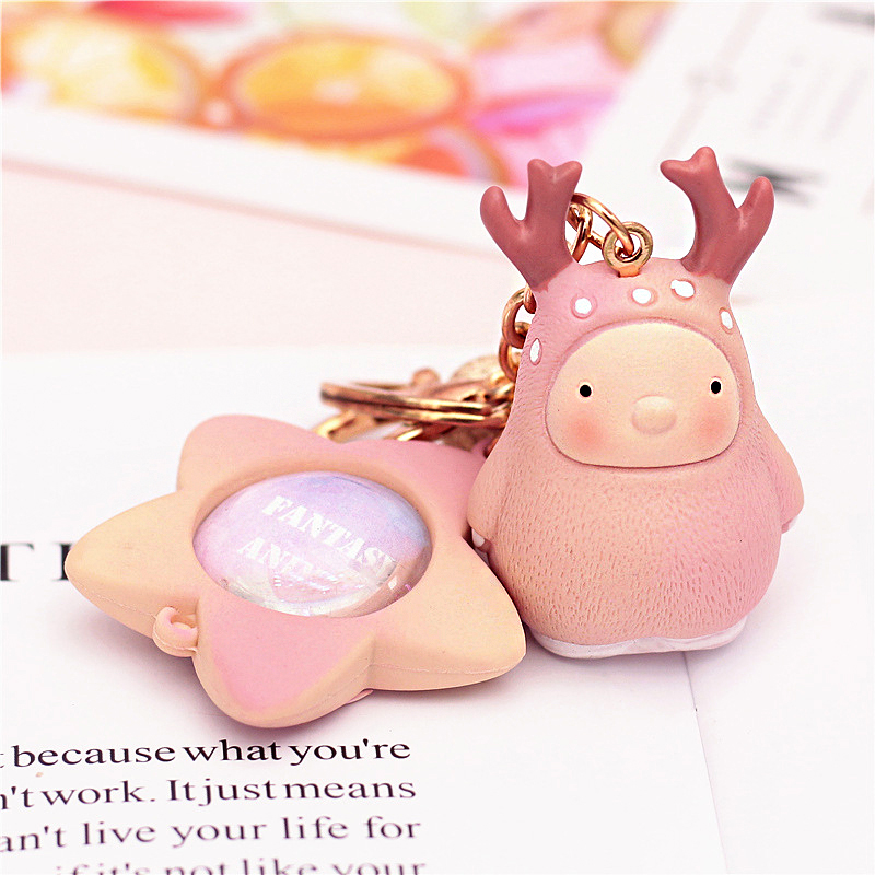 Creative net red pendant doll keychain ins female cute pendant car key bag bag schoolbag doll small pendant