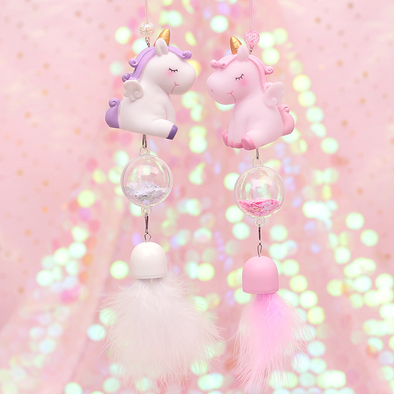 Unicorn wind chimes small pendant ornament cute Japanese Japanese bedroom birthday gift girl send girlfriend practical