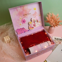 Умный розовый стакан, шарф, подарочная коробка