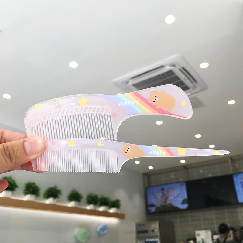 2 Dress Cute Baby Cartoon Animal Plastic Comb Students Flat Comb Pick Comb Children Zal Hair Small Mini