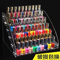 Nail Polish Display Rack Acrylic Plastic Transparent Shelf Medecor Shop Exhibition Rack Cosmetic storage rack Plaid laid