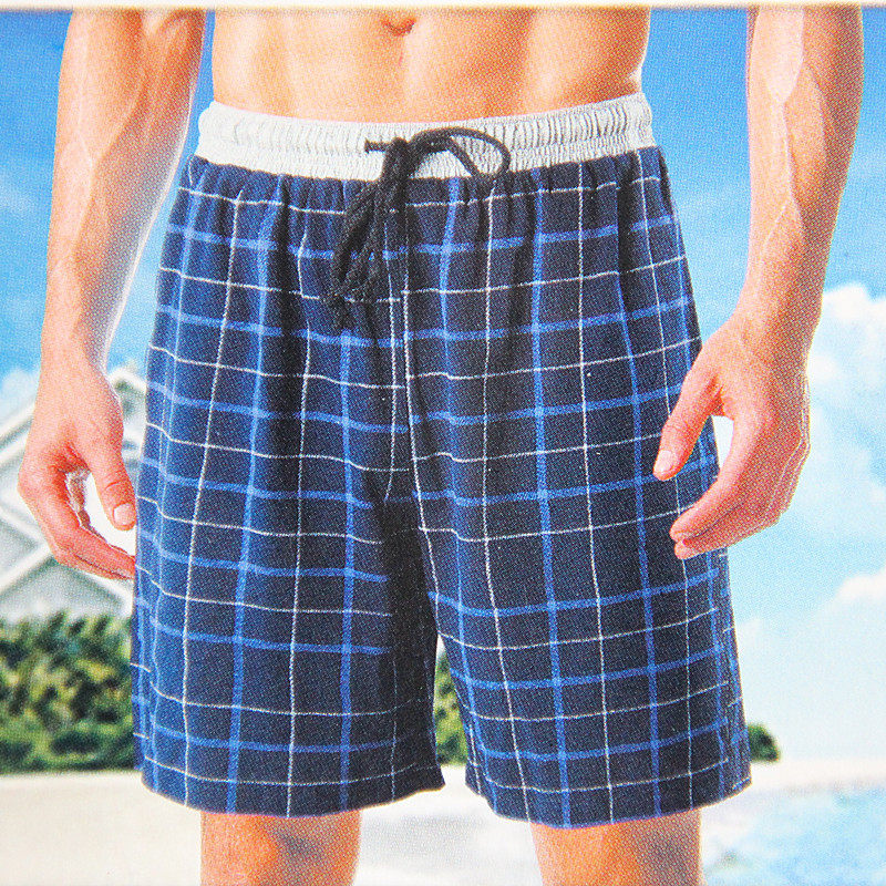 Shanuya men's printed cotton beach pants five-point pants youth breathable pants fashion underwear men's short tide